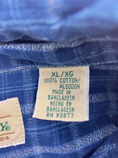 商品画像：ネルシャツ/XL/コットン/BLU/チェック// 4