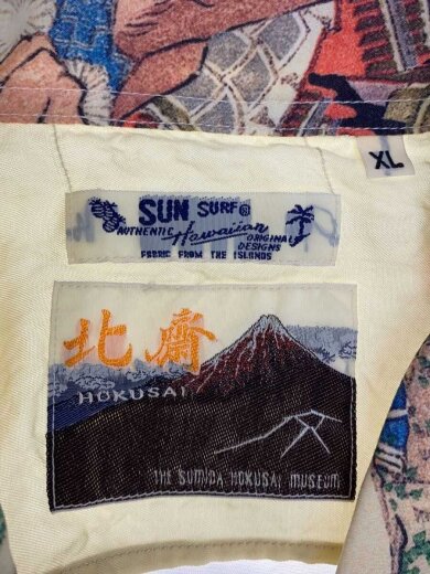 商品画像：北斎/畠山重忠/アロハシャツ/XL/レーヨン/WHT/SS39656// 3