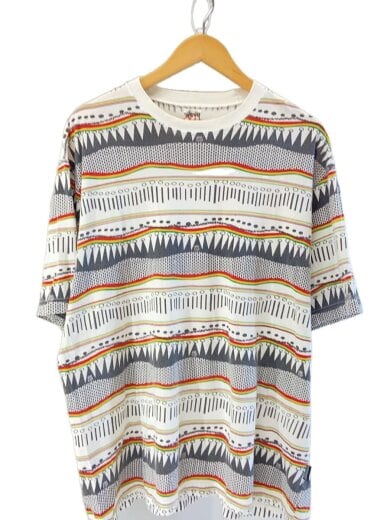 商品画像：00S/幾何学柄/Tシャツ/XL/コットン/WHT 1