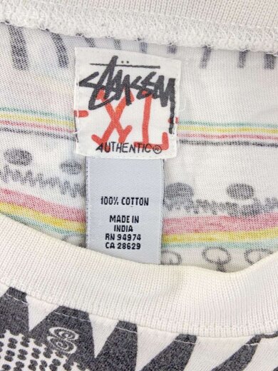 商品画像：00S/幾何学柄/Tシャツ/XL/コットン/WHT 3