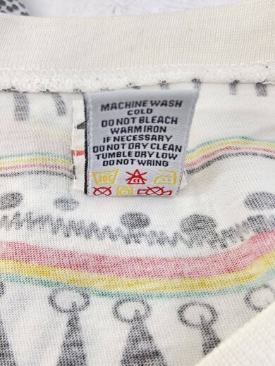 商品画像：00S/幾何学柄/Tシャツ/XL/コットン/WHT 4