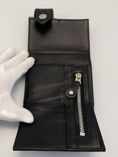 商品画像：ONE STAR/3つ折り財布/レザー/ブラック/メンズ 4