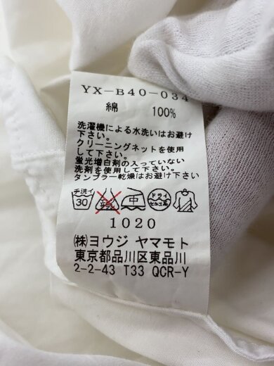 商品画像：シャツワンピース/2/コットン/WHT/YX-B40-034 4