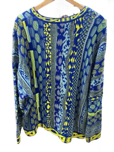 商品画像：OVERSIZED SWEATER/L/コットン/マルチカラー/総柄/700203 2