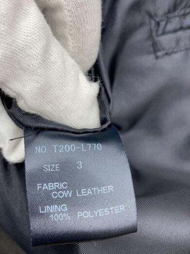 商品画像：レザージャケット・ブルゾン/3/牛革/BLK/T200-L770 4