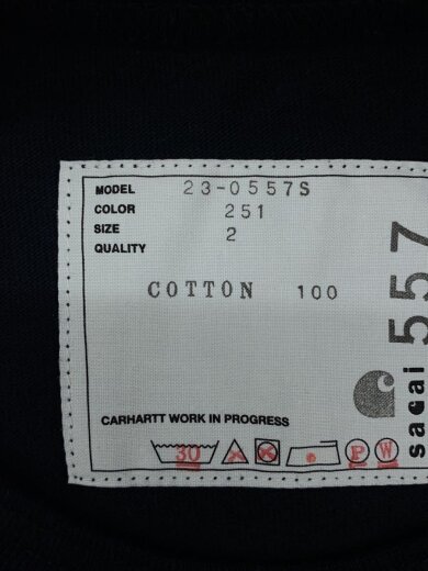 商品画像：Tシャツ/2/コットン/NVY/無地/23-0557S 4