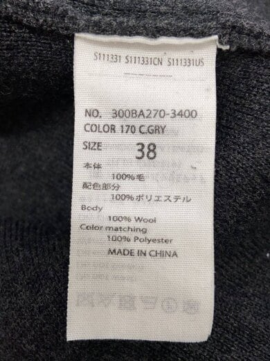 画像：ENFOLDニット・セーター(薄手)/38/ウール/GRY/無地/300BA270-3400//4