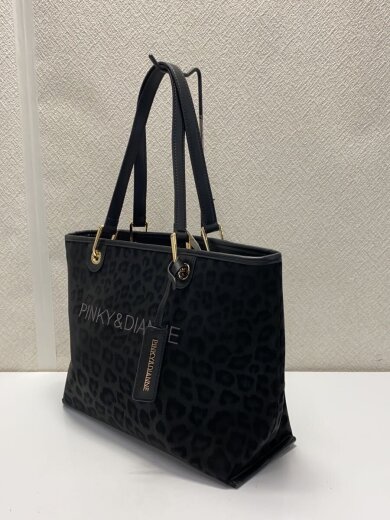 商品画像：トートバッグ/フェイクレザー/BLK/アニマル 2