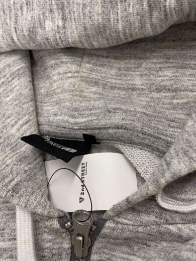 商品画像：SQUARE LOGO FULL ZIP_スクエアロゴフルジップ/XL/ポリエステル/GRY/無地 7