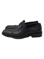 インターロッキングG/ローファー/シューズ/43.5/BLK/レザー/110 1485