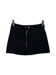 スカート/S/ウール/BLK/ストライプ/90s