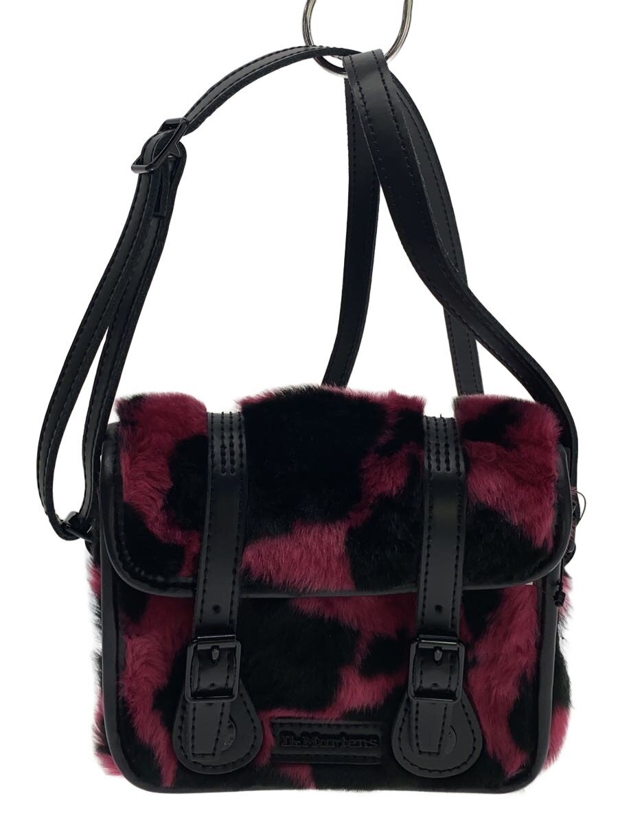 Dr.Martens / 7インチサッチェルバッグピンクファーレオパード/ショルダーバッグ/フェイクファー/PNK/総柄//