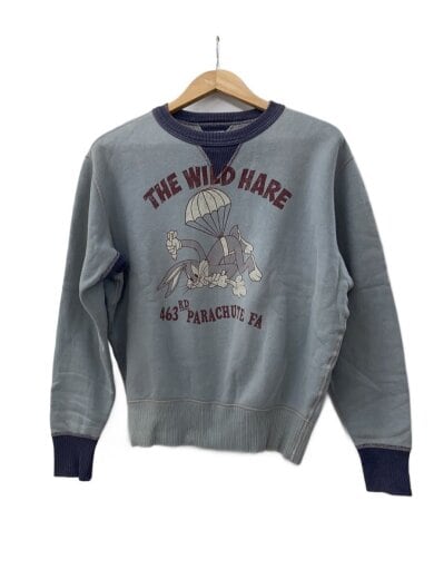 商品画像：スウェット/L/コットン/BLU/両V/バッグスバニー 1