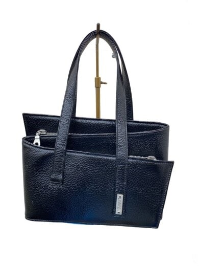 商品画像：シュリンク加工/限定/ハンドバッグ/レザー/BLK 1