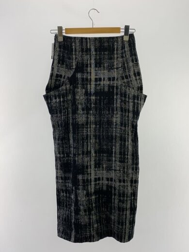 商品画像：FADED PLAID JACQUARD DROP SKIRT/ロングスカート/2/BLK/YL-S03-029 2