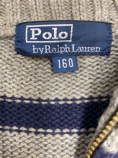 商品画像：ニット・セーター(薄手)/--/コットン/GRY/ボーダー/3324-7416 4