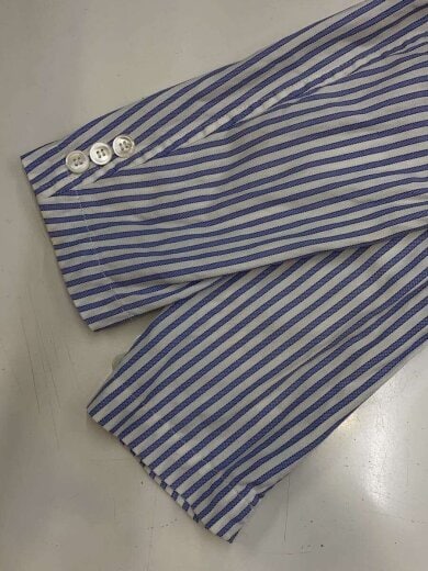 商品画像：テーラードジャケット/S/コットン/BLU/ストライプ/HC-J045 5