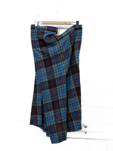 商品画像：変形/ロングスカート/S/ウール/BLU/チェック/jt-p020 2