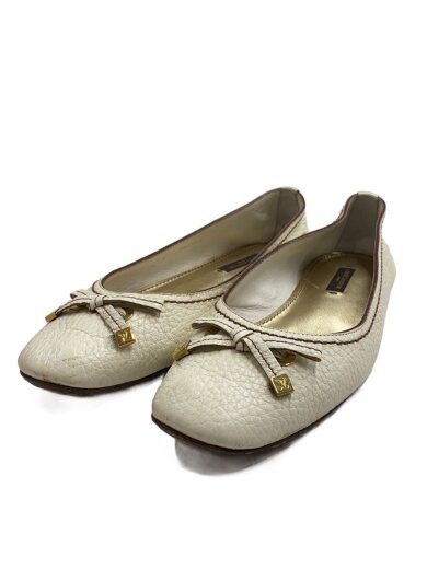 商品画像：フラットパンプス/36/CRM/シボ革/バレエシューズ 2