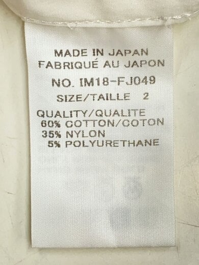 商品画像：長袖ノーカラーシャツ/2/コットン/WHT/IM18-FJ049 4