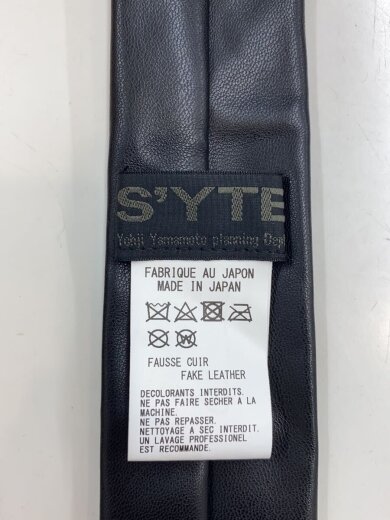 商品画像：ネクタイ/フェイクレザー/BLK/メンズ/UB-N16-932// 2