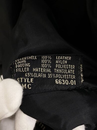 商品画像：ダブルライダースジャケット/M/レザー/BLK/6630-01 4