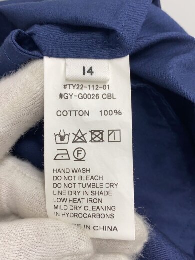 商品画像：ノースリーブワンピース/14/コットン/NVY/無地/TY22-112-01 4