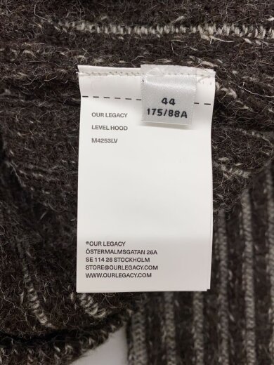 商品画像：25AW/LEVEL HOOD/ニットパーカー/44/ウール/BRW/ストライプ/M4253LV// 4