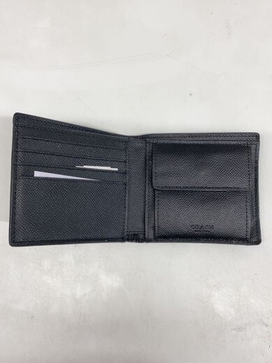 商品画像：2つ折り財布/レザー/BLK/無地/メンズ/CJ883// 4