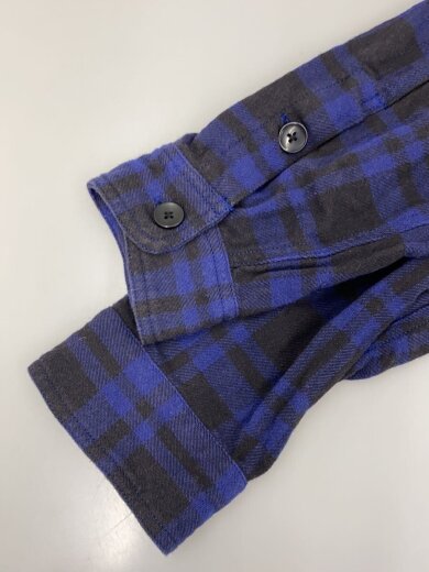 商品画像：長袖シャツ/M/コットン/BLU/チェック/HM955 5