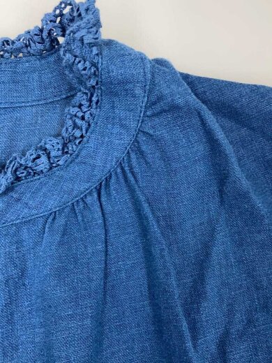 商品画像：長袖ワンピース/FREE/リネン/BLU 6