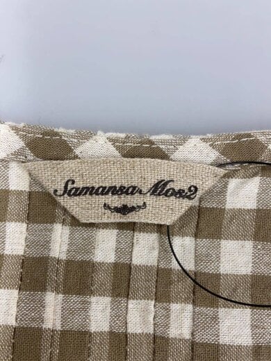 商品画像：長袖ワンピース/FREE/コットン/BRW/チェック 3