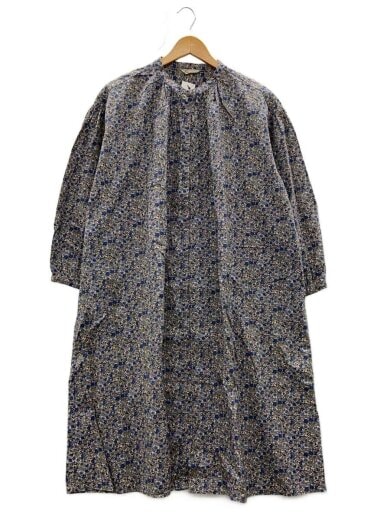 商品画像：長袖ワンピース/FREE/コットン/GRY/花柄 1