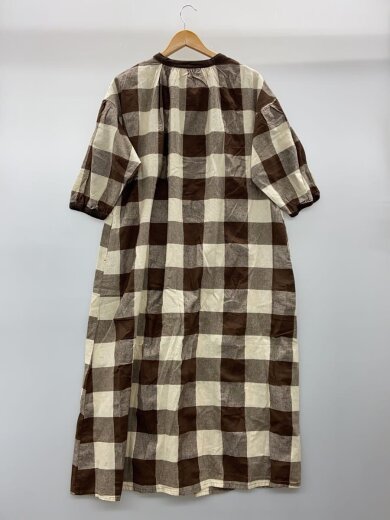 商品画像：半袖ワンピース/FREE/コットン/BEG/チェック 2