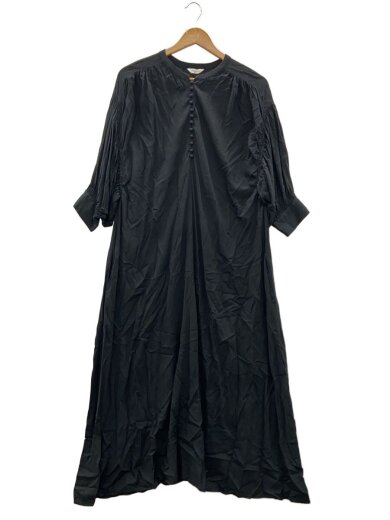 商品画像：半袖ワンピース/L/レーヨン/BLK 1