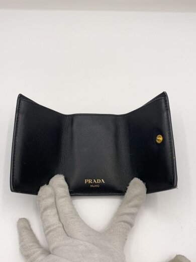 商品画像：3つ折り財布/PVC/BLK/無地/レディース/1MH021 7