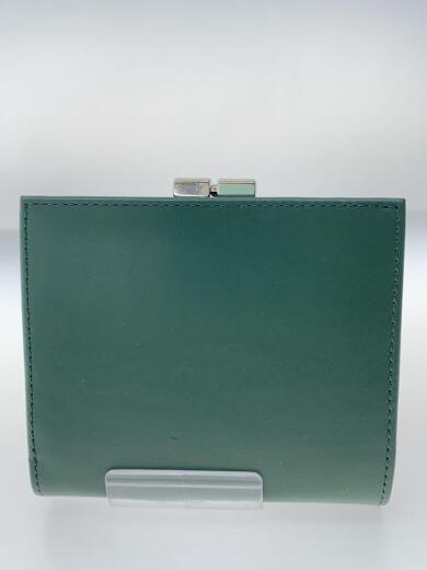 画像：agnes b.2つ折り財布/レザー/GRN/レディース/ガマ口/ロゴ型押し2