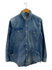 長袖シャツ/パッチワーク/デニム/IDG/211671406001