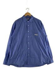 長袖シャツ/L/コットン/BLU/1001390900001/Magazine Pocket