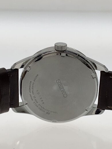 商品画像：ソーラー腕時計/アナログ/レザー/BRW/V158-0BC0 3