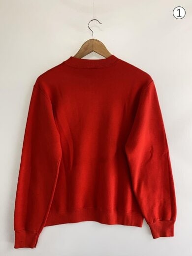商品画像：USA製/前V/スウェット/S/ポリエステル/RED// 2