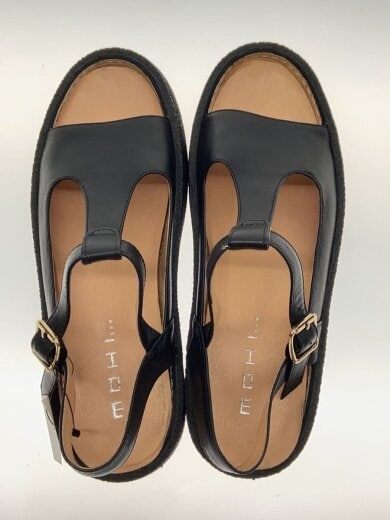 商品画像：レザー Tストラップ オーオウントゥ/サンダル/38/BLK/8029 3