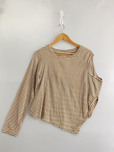 商品画像：Asymmetric Stripe Stretch-cotton T-shirt長袖Tシャツ/S/コットン// 1