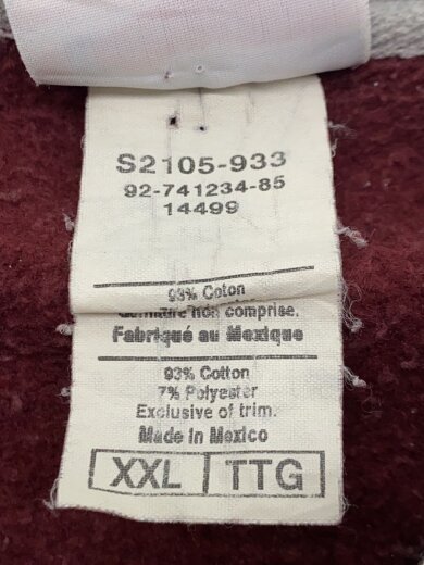 商品画像：00s/3色タグ/メキシコ製/スウェット/XXL/コットン/BRD// 4