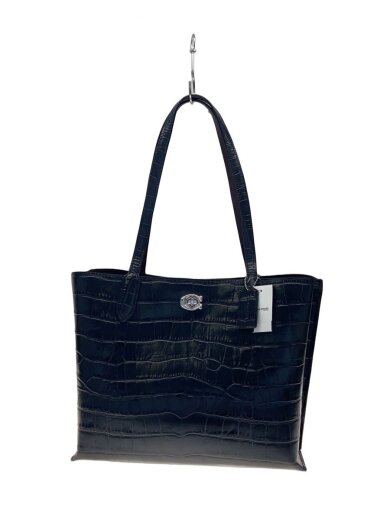 商品画像：CROCODILE EMBOSSED LETHER WILLOW TOTO 24/トートバッグ/レザー/BLK// 1