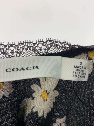 商品画像：Floral Mini Dress/フローラルミニドレス/半袖ワンピース/2/シルク/BLK/花柄// 3