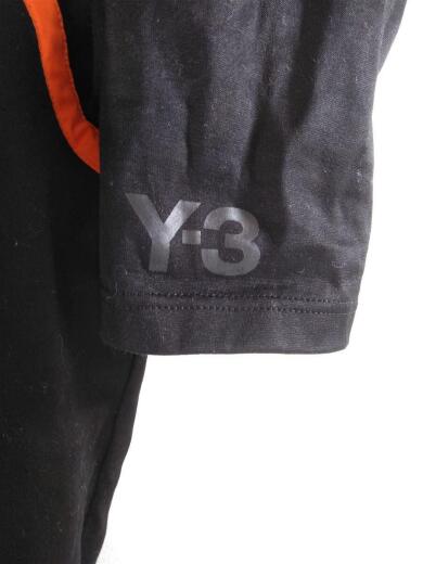 画像：Y-3ネオンカラーテープデザインカットソー/M/ナイロン/ロンT/ブラック/M380435