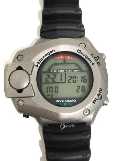 画像：BismDIVE DEMO NITROX/腕時計/デジタル/ラバー/SLV/BLK1
