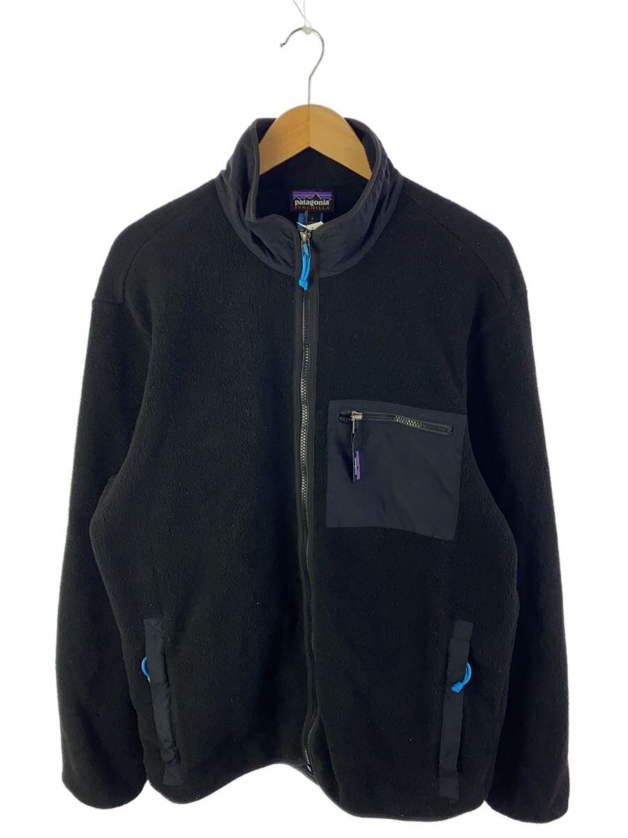patagonia / シンチラスナップT/フリースジャケット/L/ポリエステル/ブラック