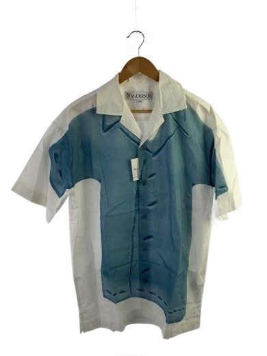 商品画像：trompe l’oeil-print cotton shirt/半袖シャツ/46/コットン/だまし絵 1